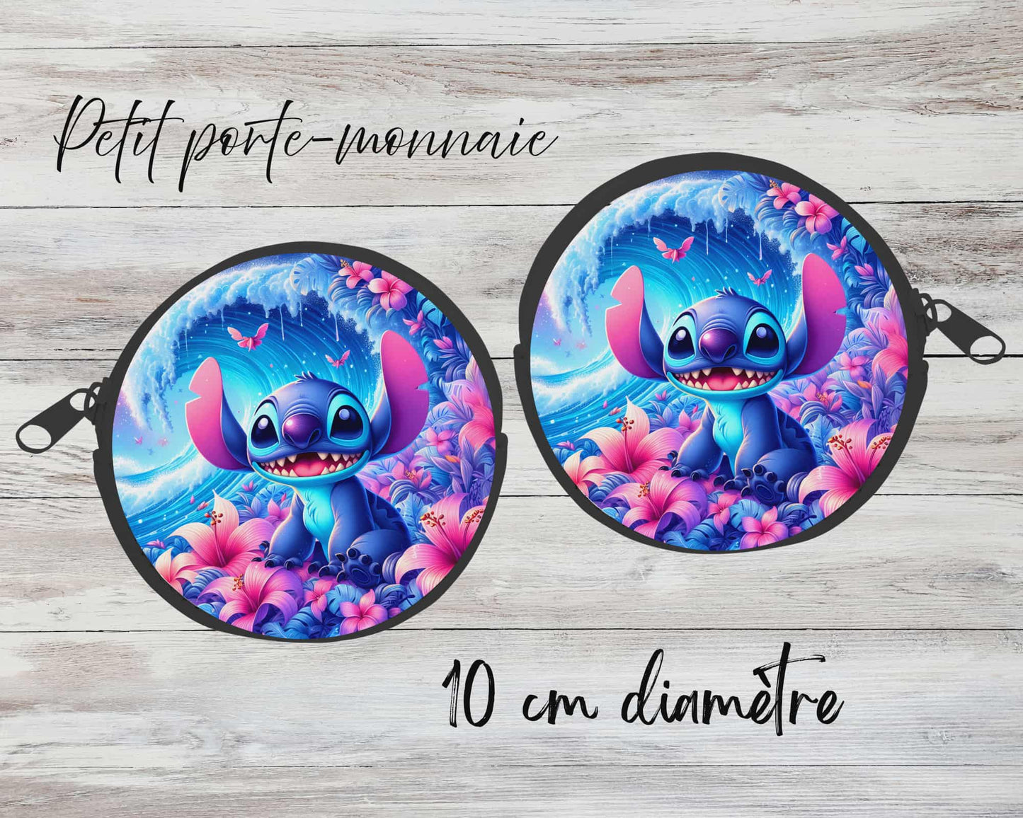 ✨ Petit porte-monnaie sublimé – personnage bleu 4