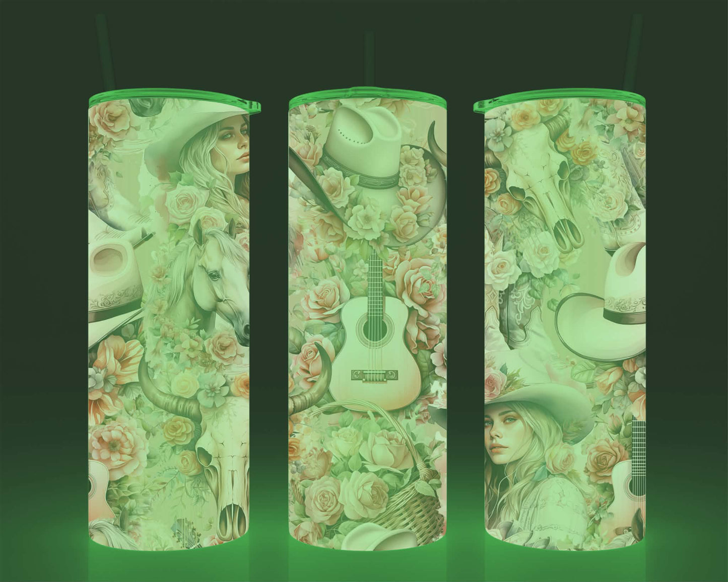 Verre isotherme - (allume dans le noir) country guitare