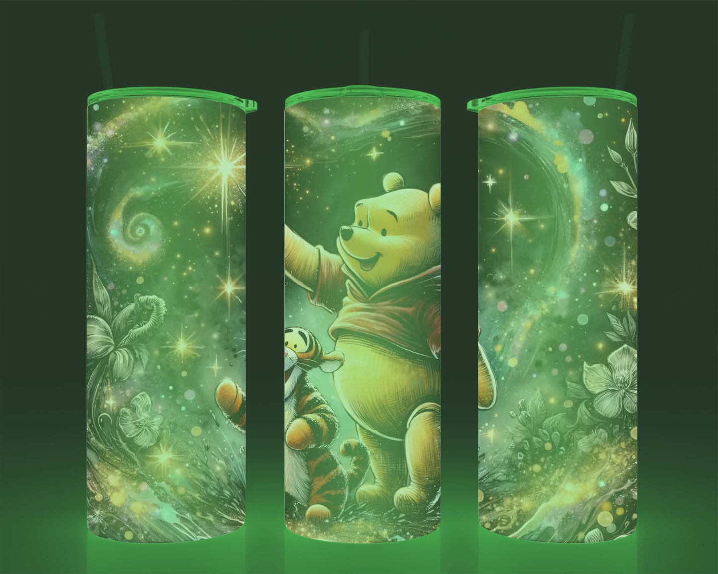 Verre isotherme - (allume dans le noir) ourson jaune