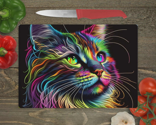 Planche de service - Chat coloré