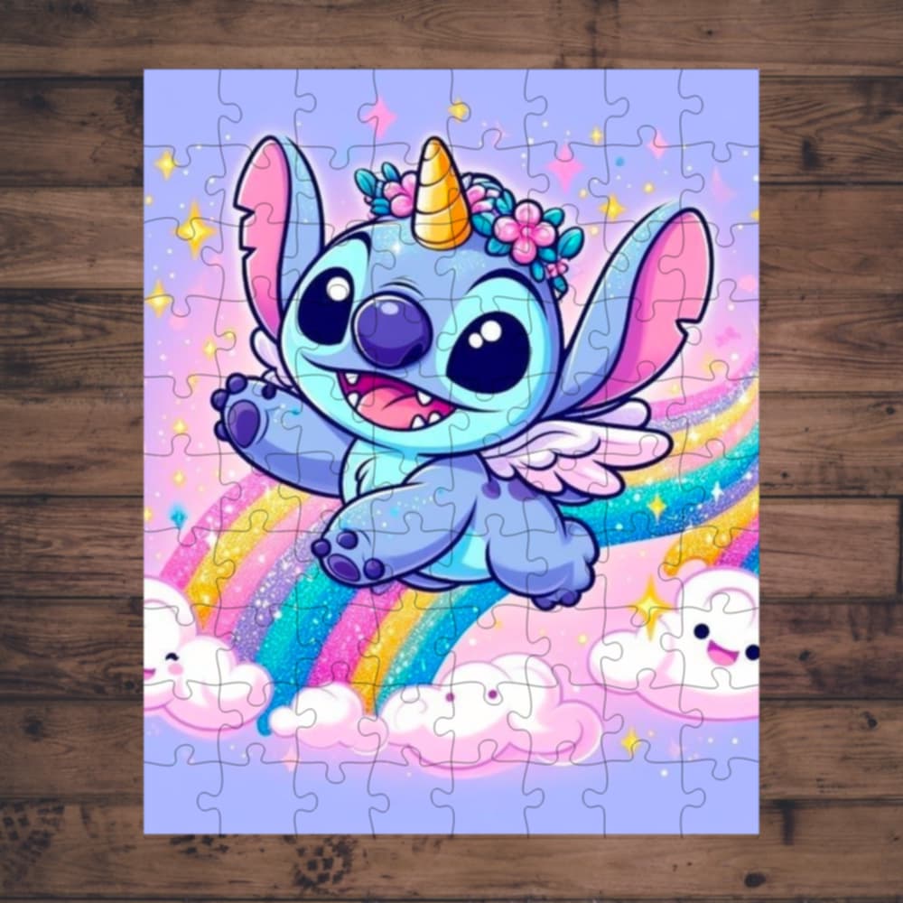 🧩 Casse-tête sublimé - personnage bleu licorne