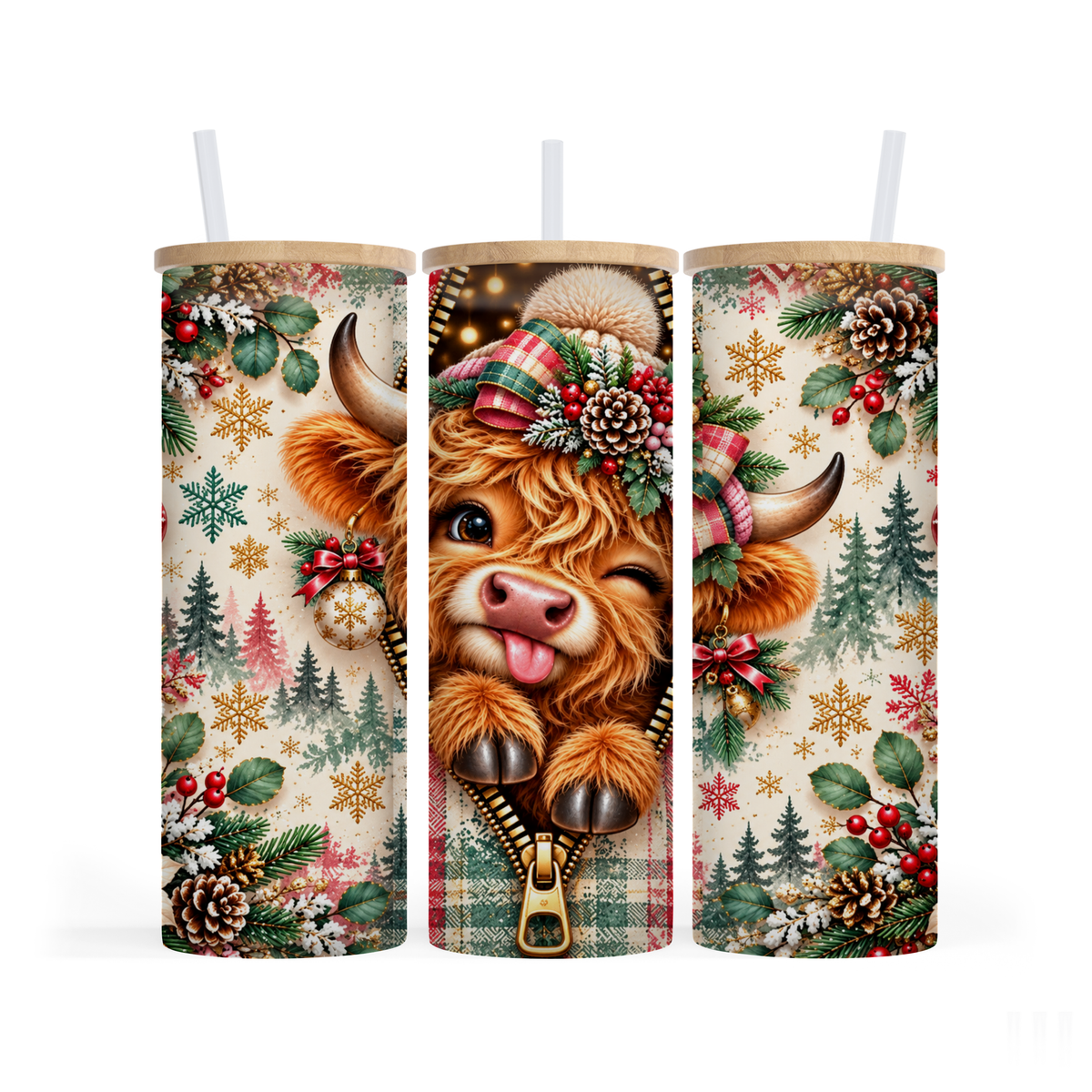 Verre givré 25 oz - Vache Visage