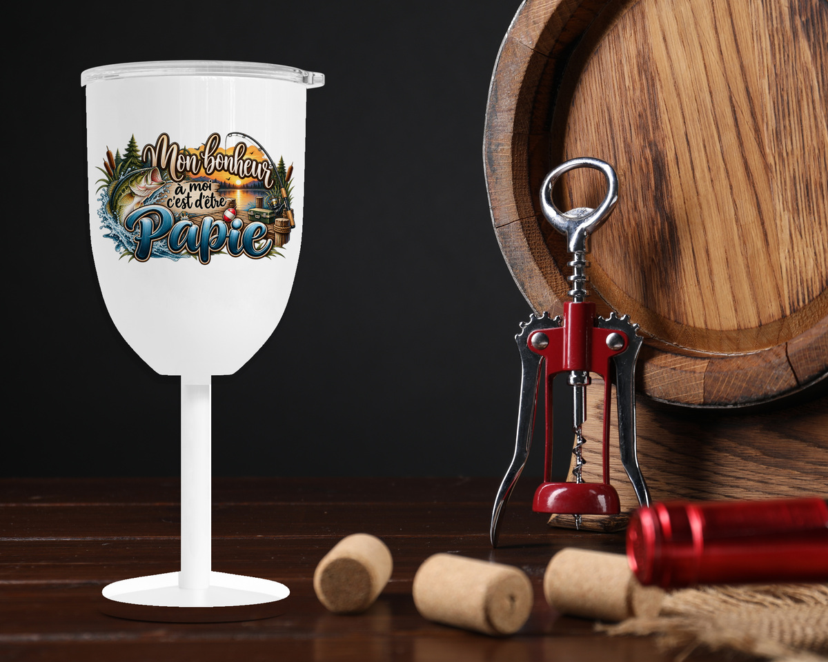 Coupe vin isotherme - Bonheur d'être papie