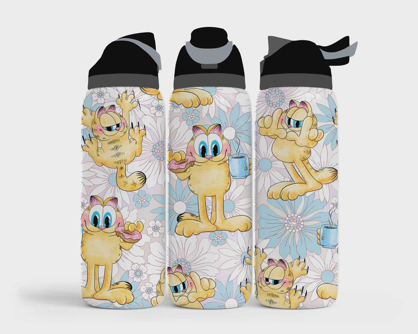 Bouteille style Owala - Chat roux