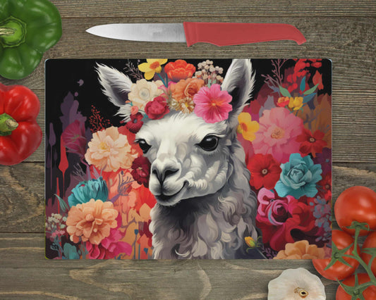 Planche de service - Lama fleuri