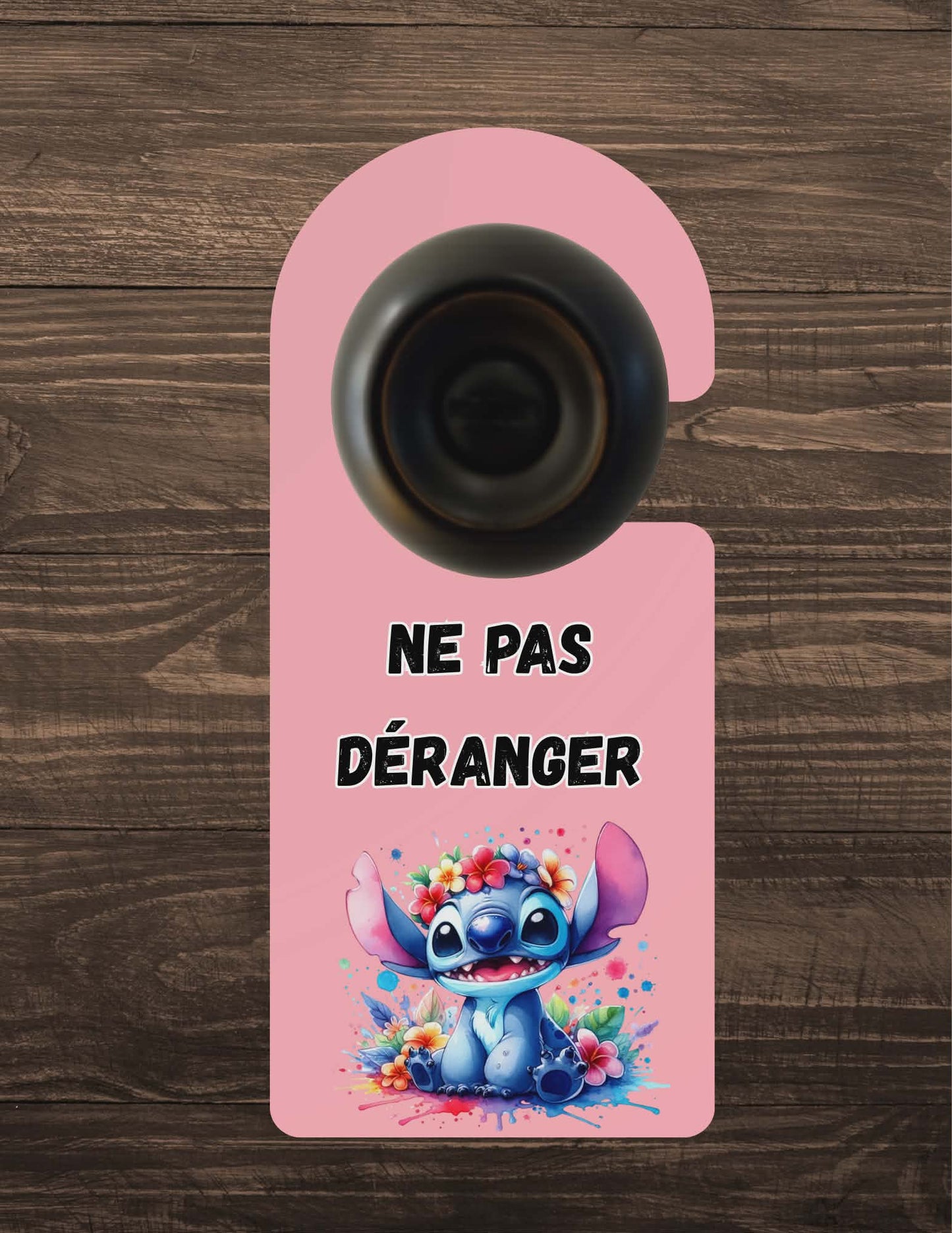 🪝 Accroche-porte personnalisé – Ne pas déranger personnage bleu