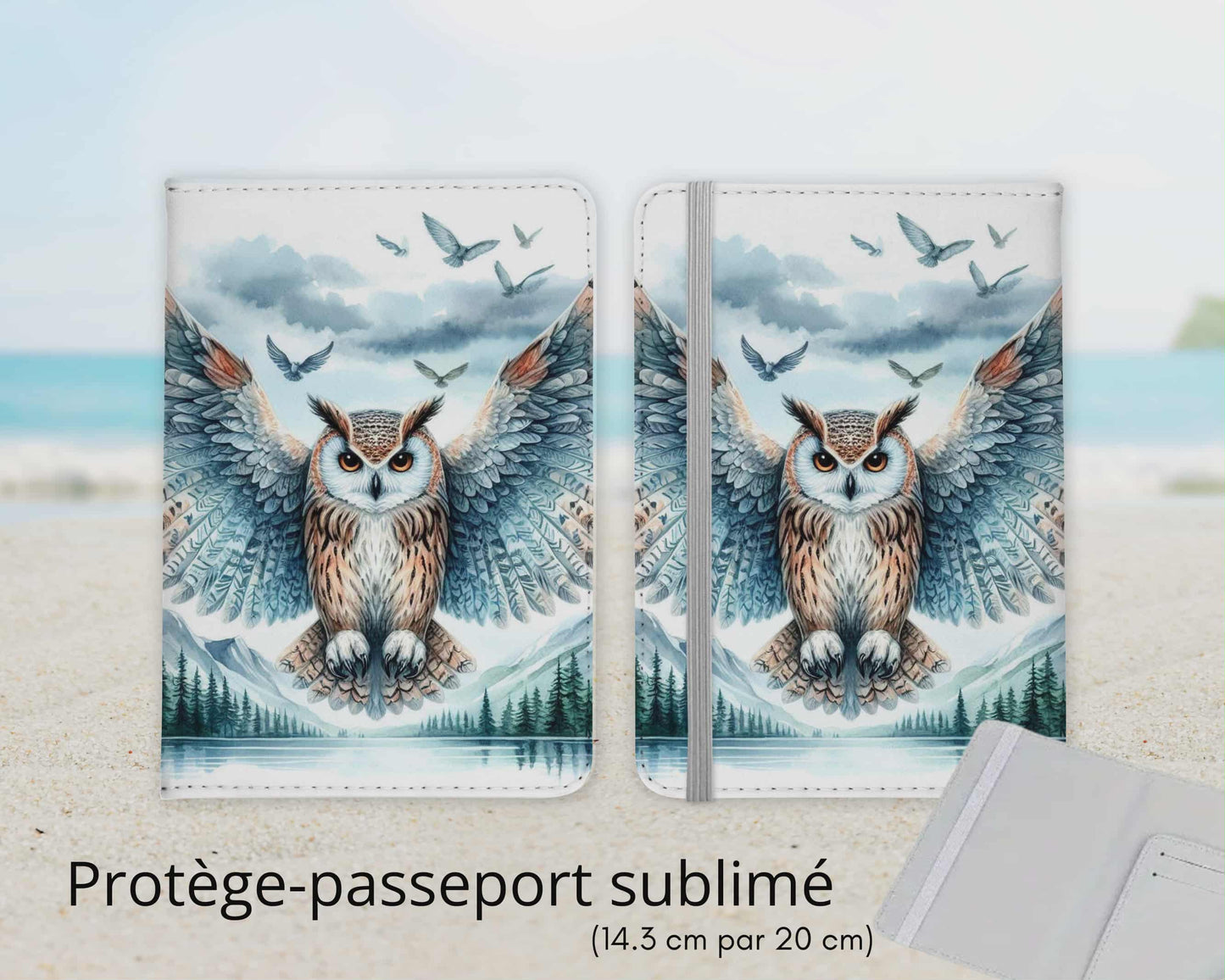 Protège-passeport sublimé - Hibou