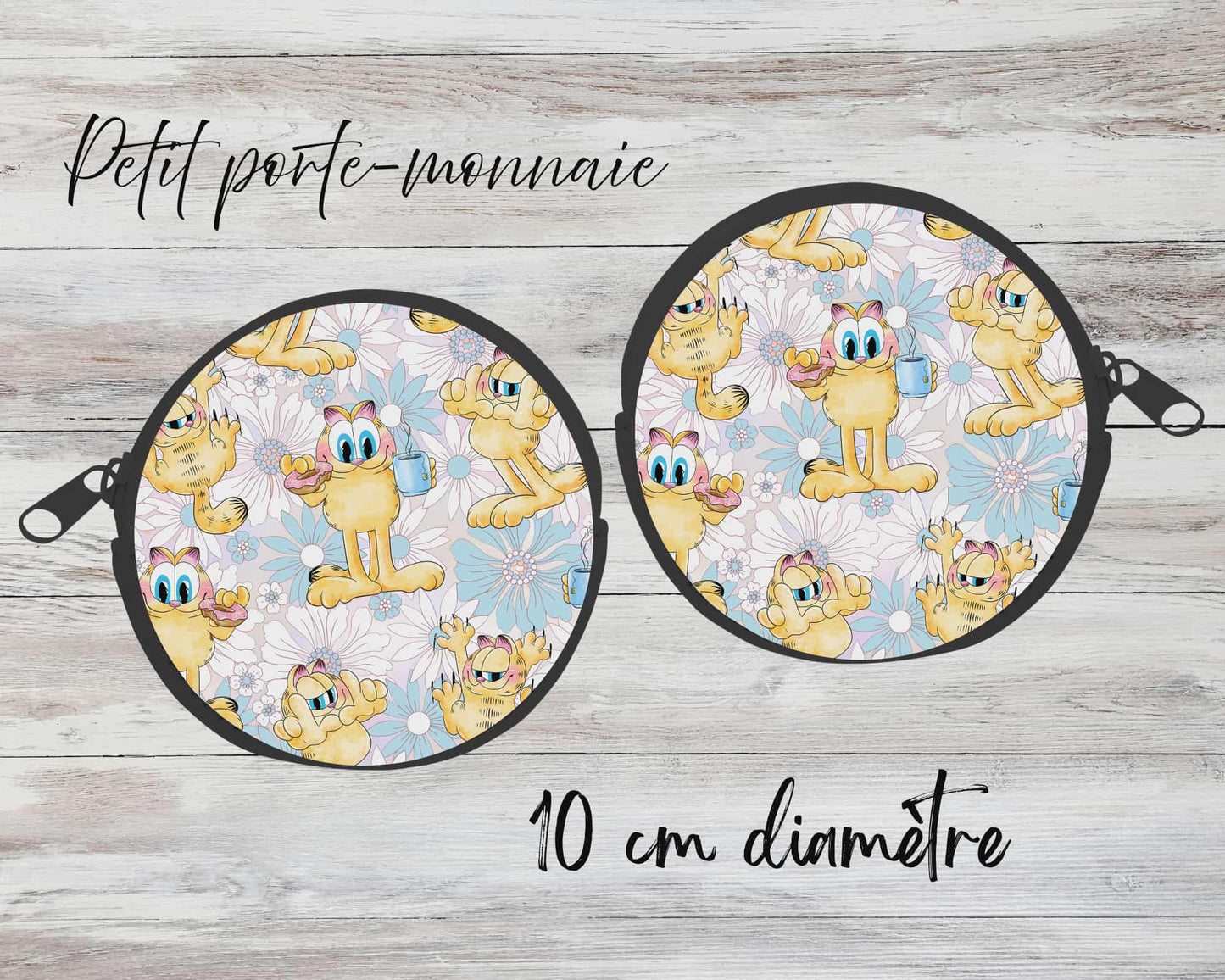 ✨ Petit porte-monnaie sublimé –chat beige