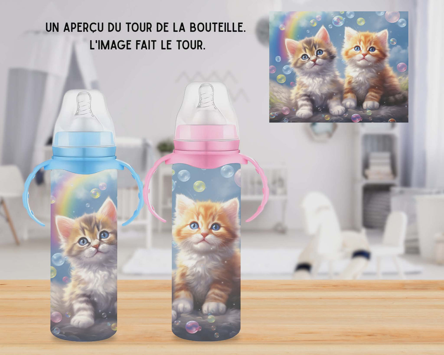 🍼 Biberons sublimé - Chats