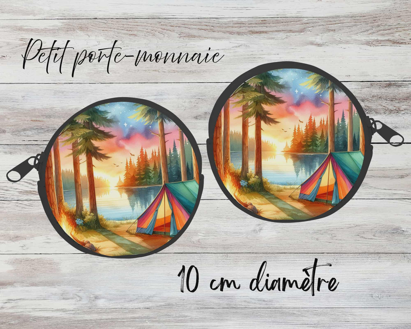 ✨ Petit porte-monnaie sublimé – camping