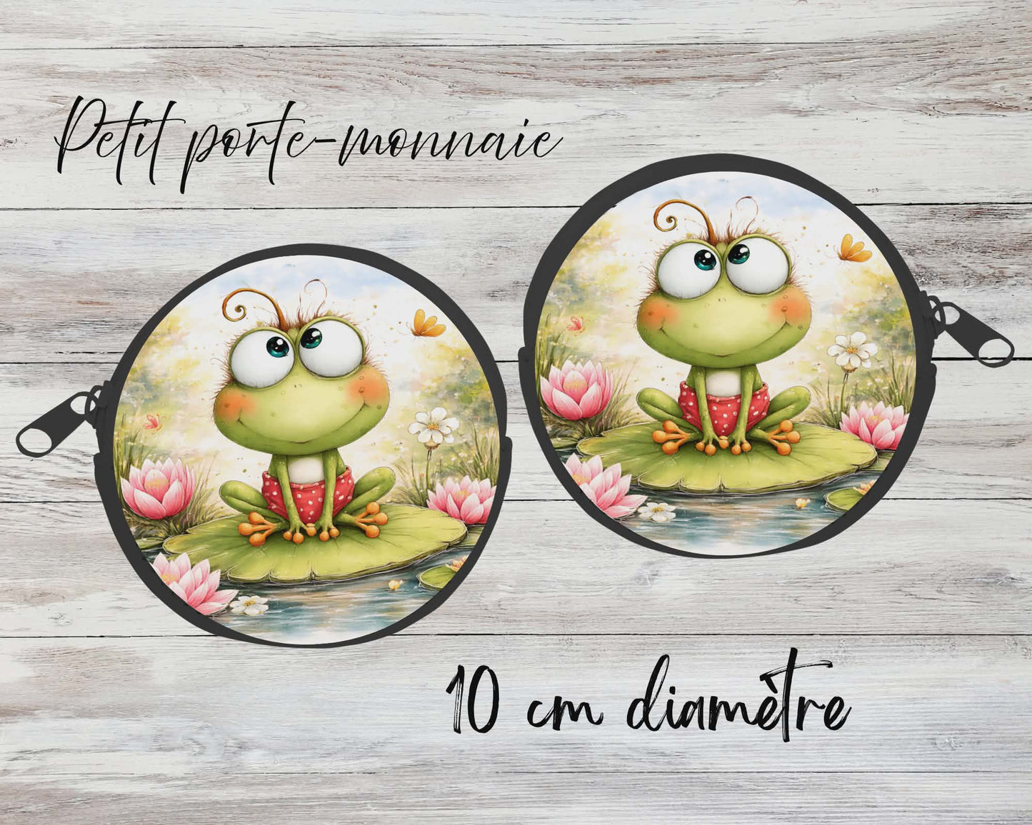 ✨ Petit porte-monnaie sublimé – grenouille
