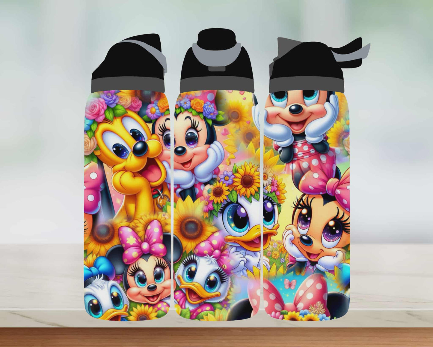 Bouteille style Owala - Personnage souris boucle