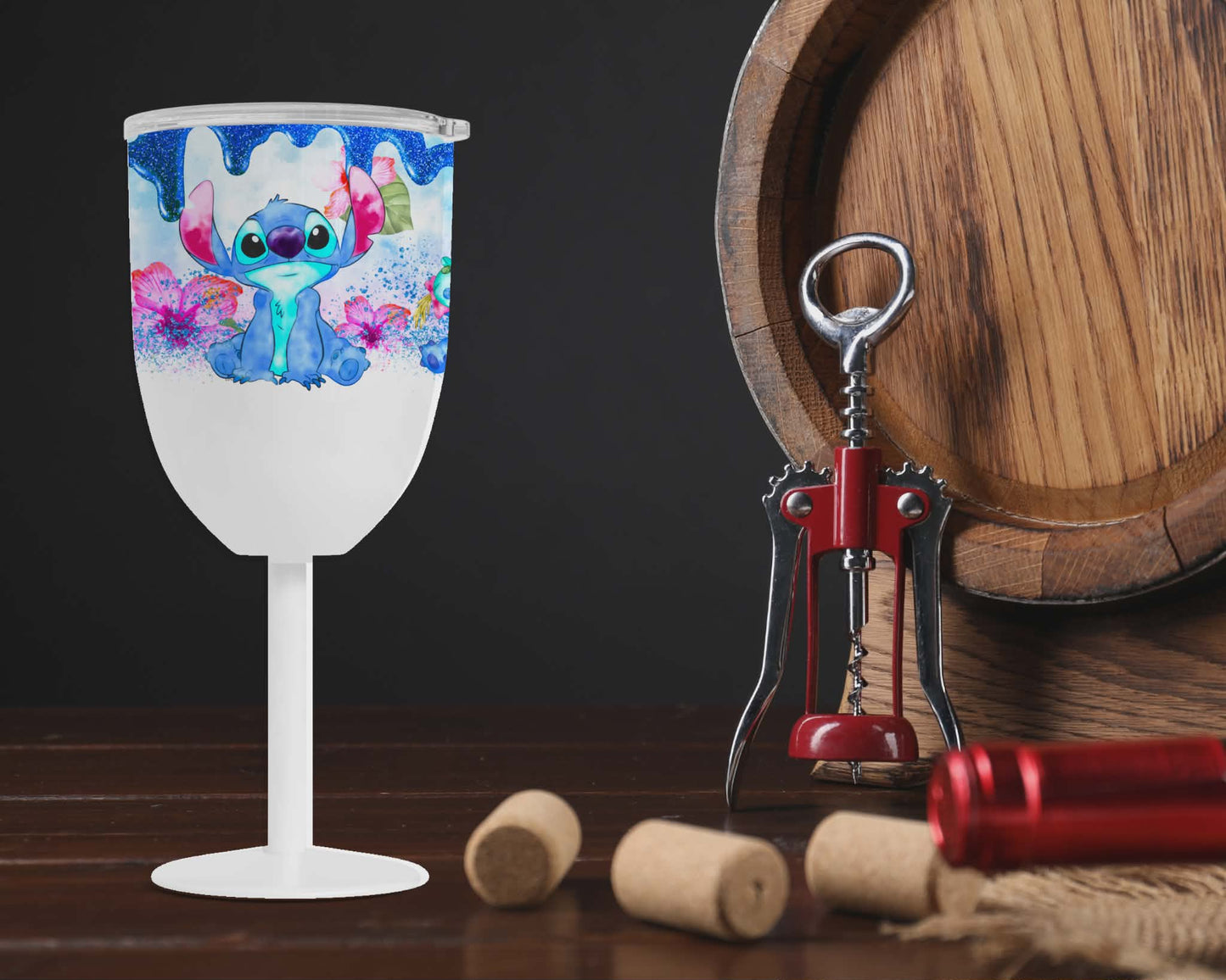 Coupe vin isotherme - personnage bleu