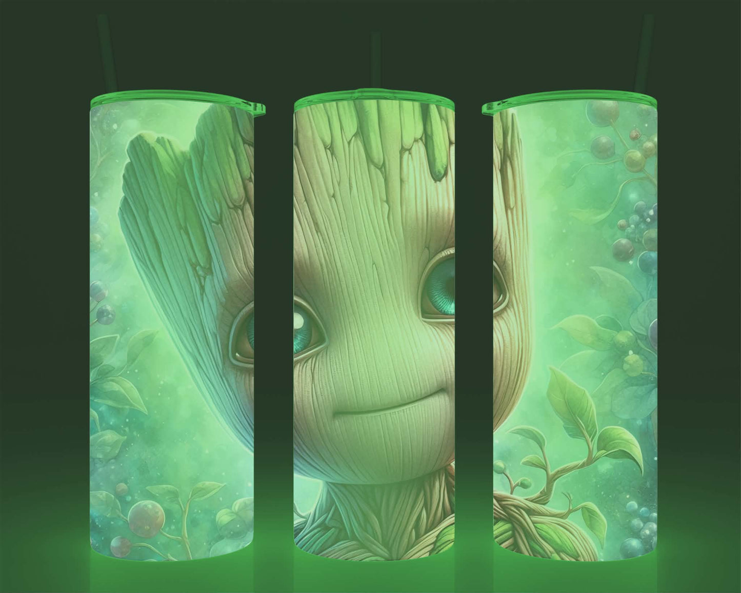 Verre isotherme - (allume dans le noir) personnage arbre