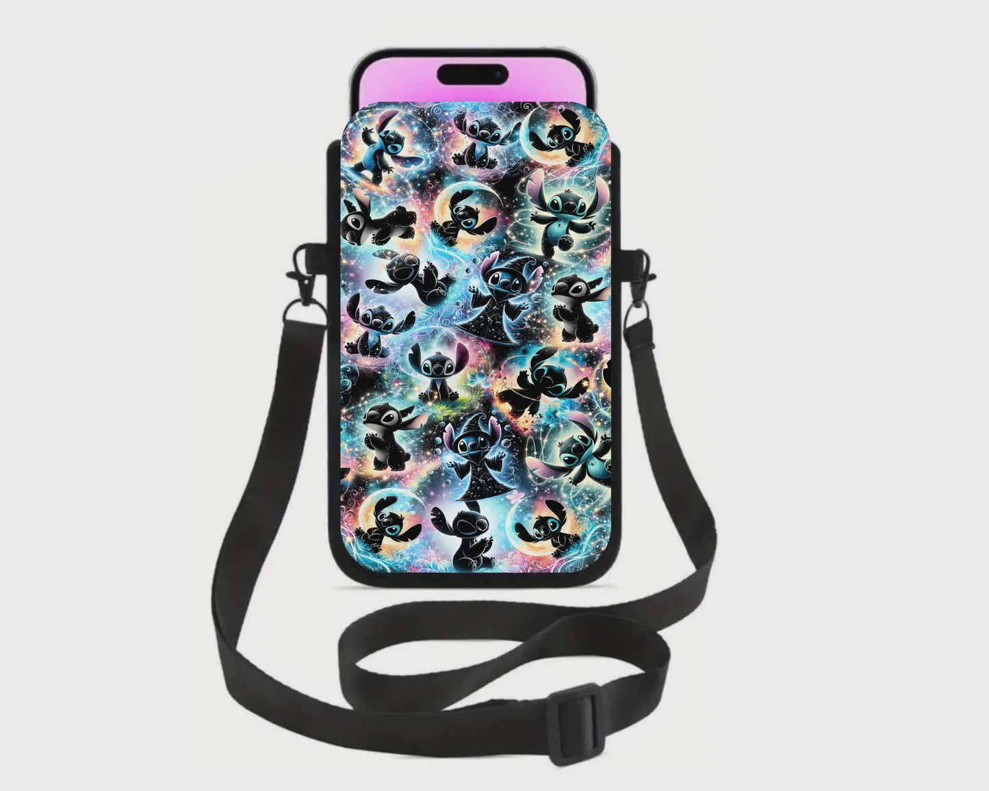 📱 Sac à cellulaire sublimé – personnage bleu