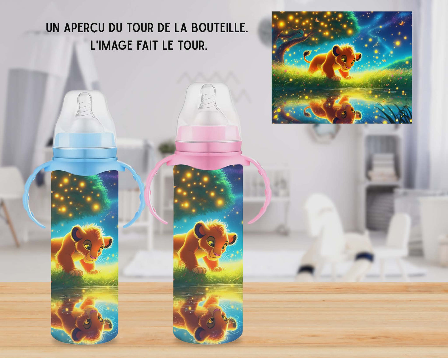 🍼 Biberons sublimé - Lion