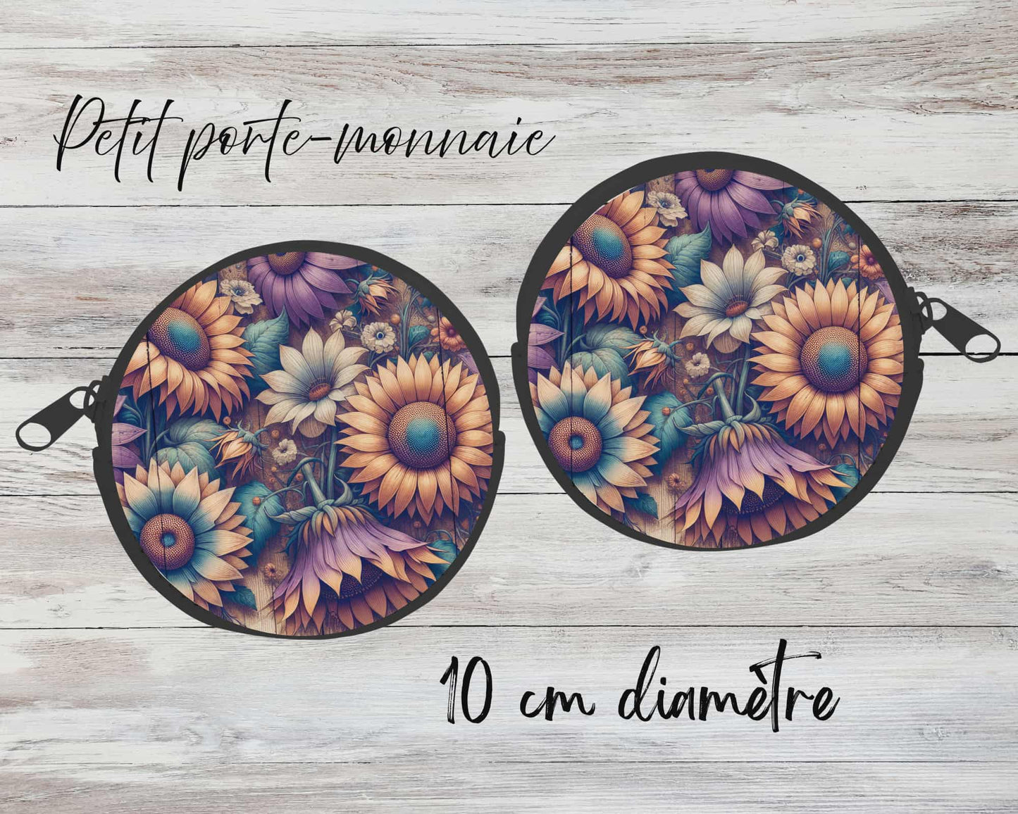 ✨ Petit porte-monnaie sublimé – fleurs
