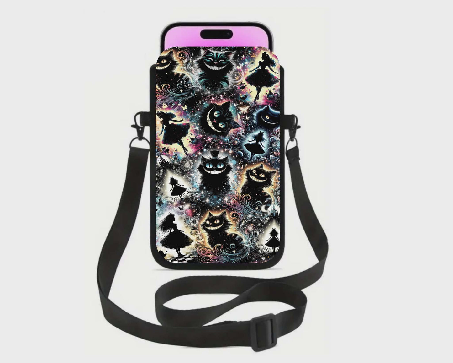 📱 Sac à cellulaire sublimé – alice et chat