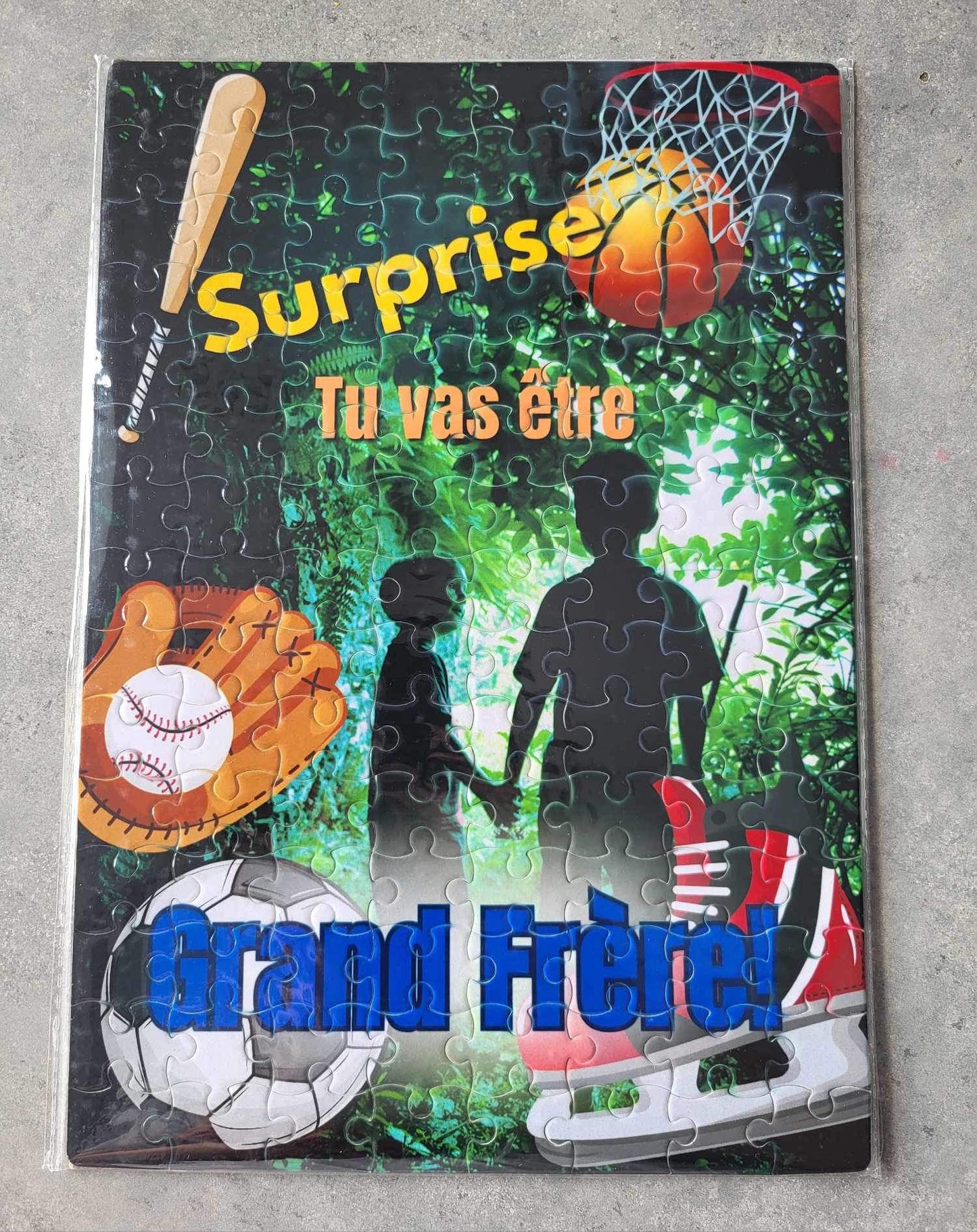 Surprise tu vas être grand frère!
