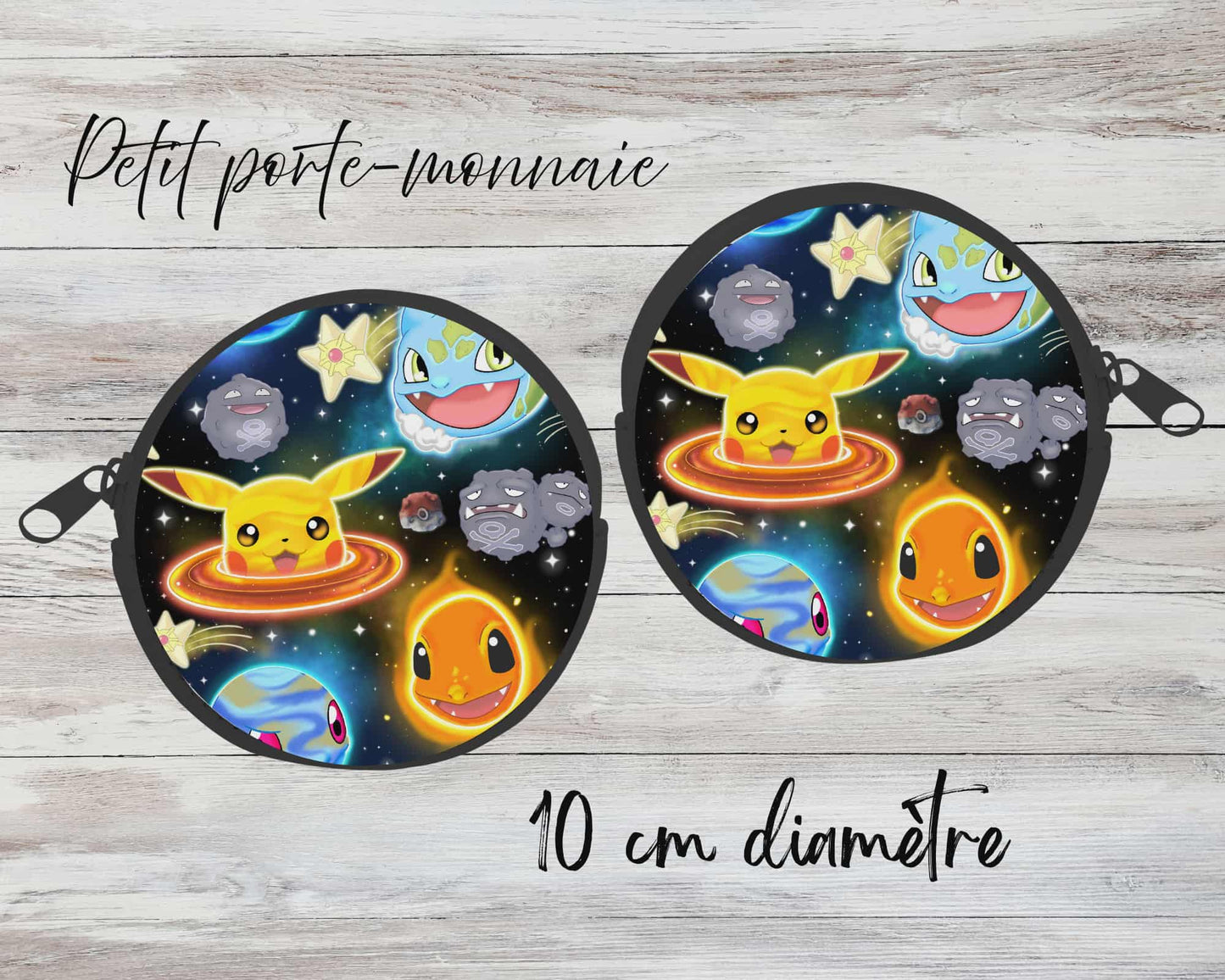 ✨ Petit porte-monnaie sublimé – personnages pouvoirs