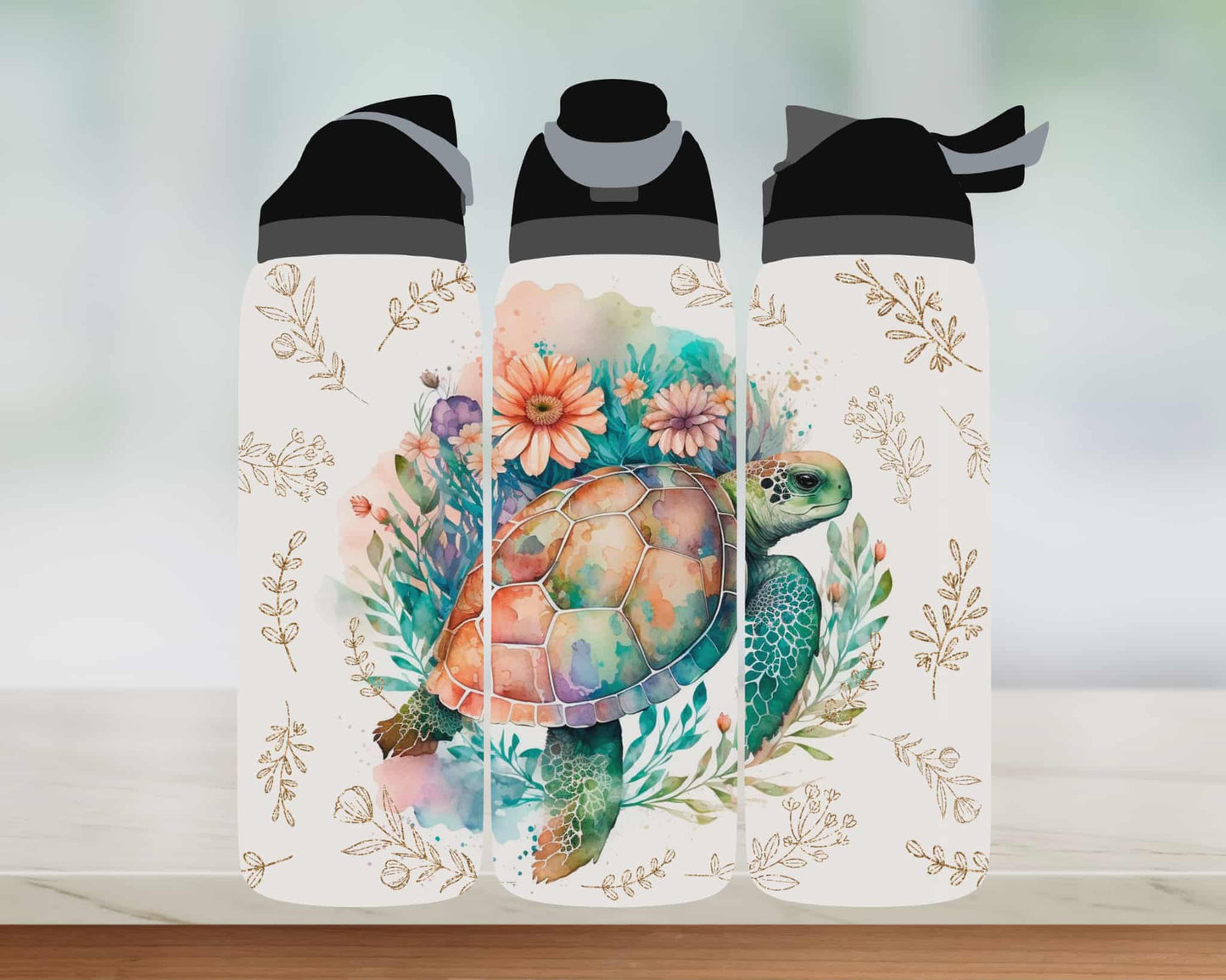 Bouteille style Owala - Tortue