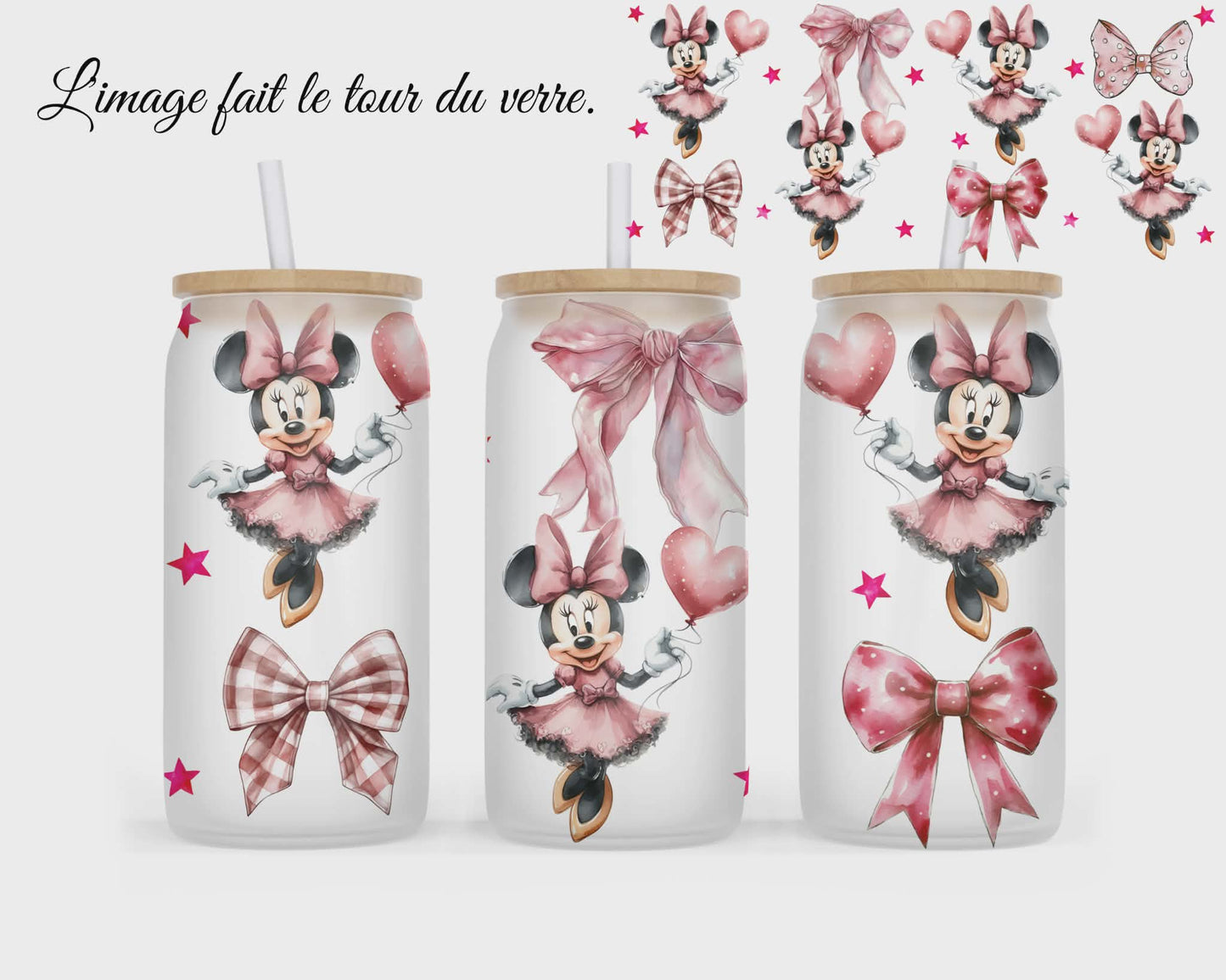 🥤 Verre givré sublimé – souris boucle