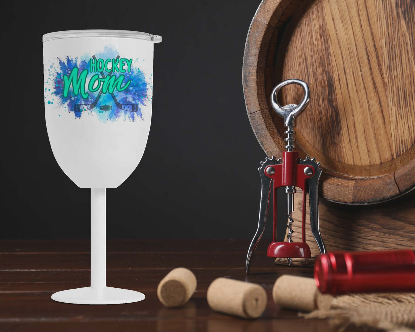 Coupe vin isotherme - hockey mom