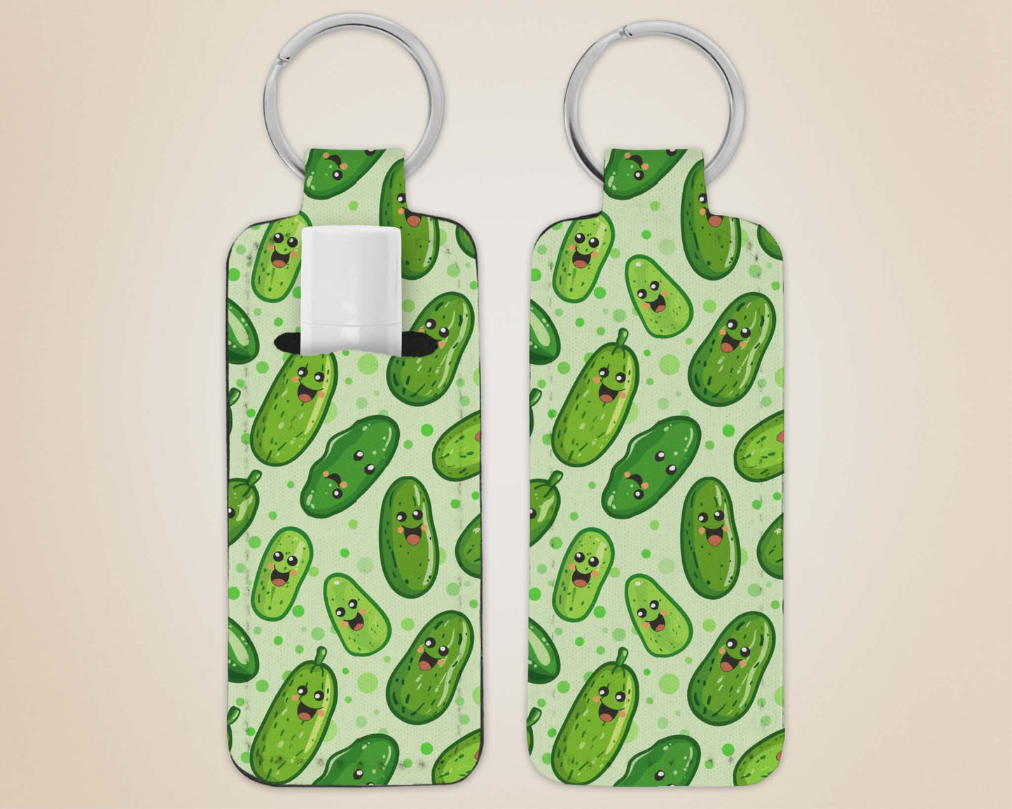 Porte-clé avec pochette - cornichon