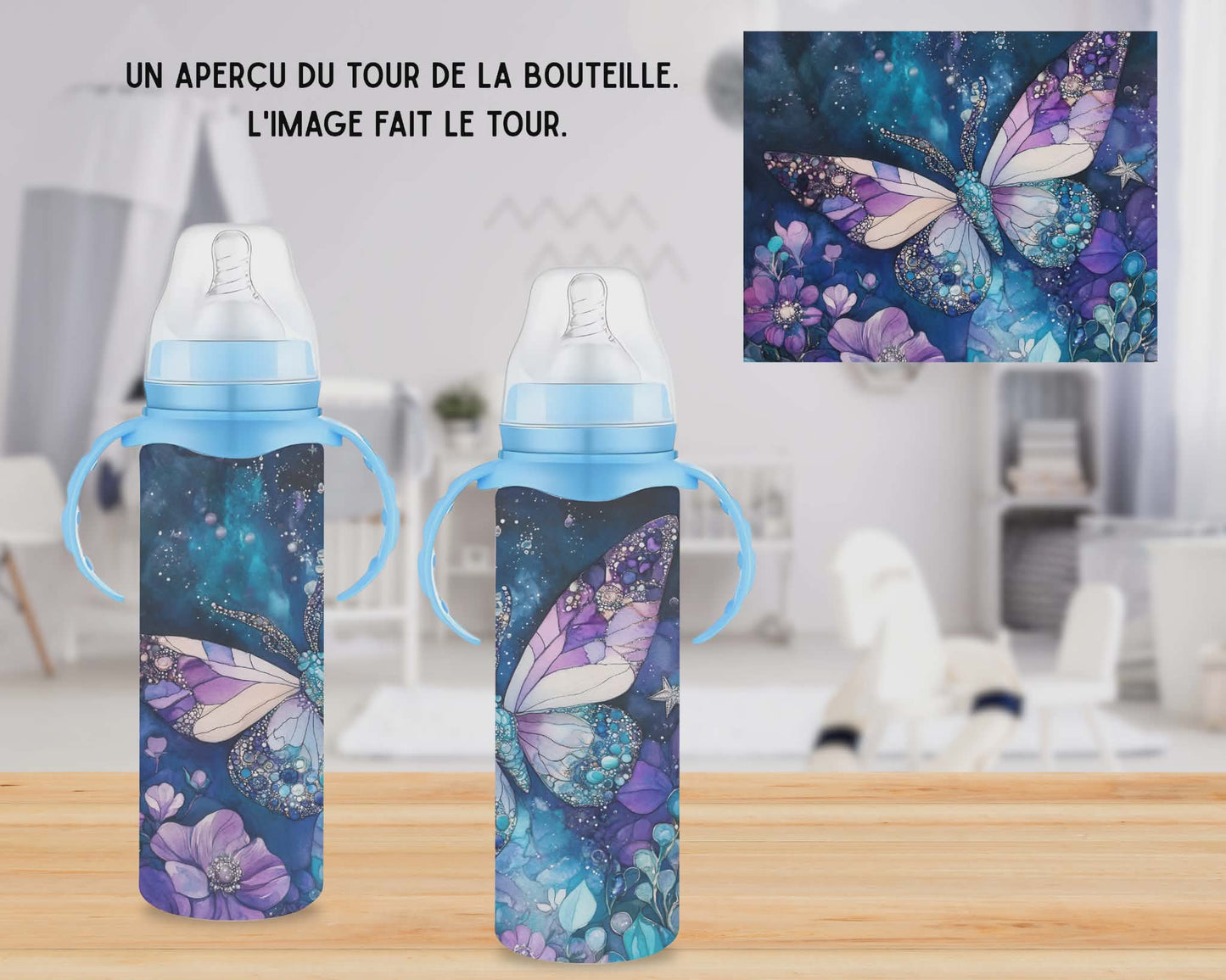 🍼 Biberons sublimé - papillon