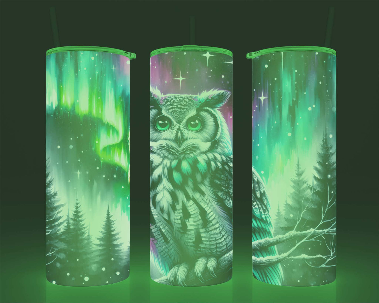 Verre isotherme - (allume dans le noir) hibou