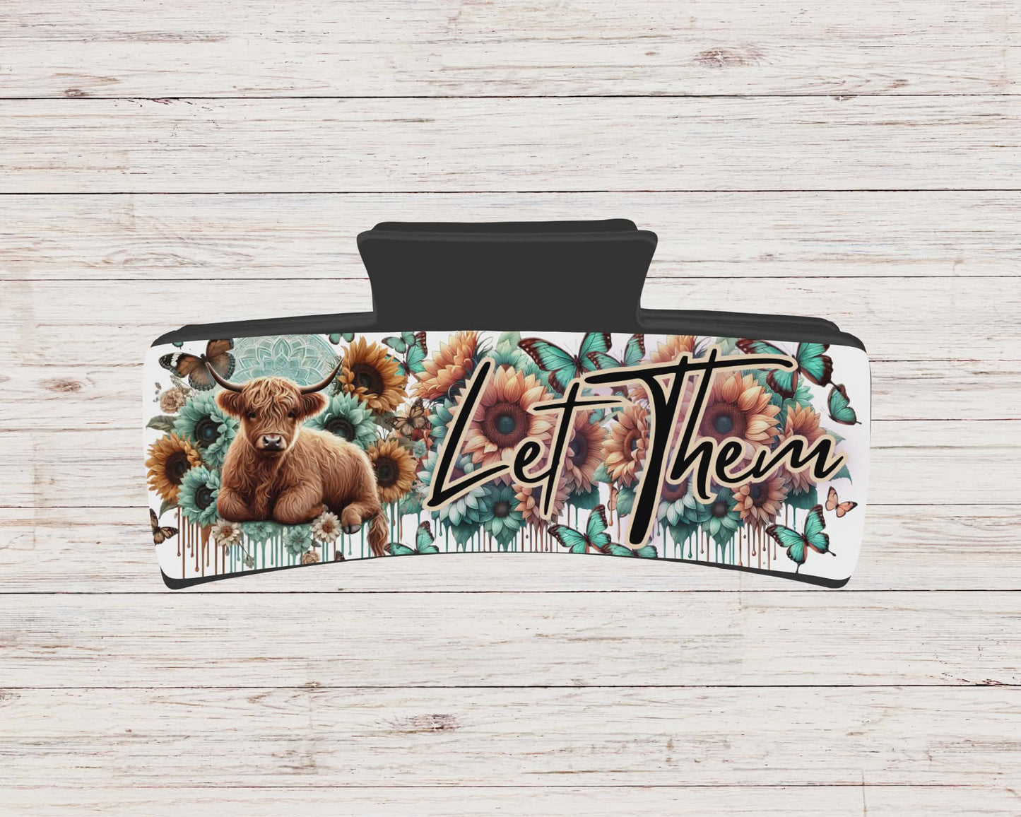 Pince à cheveux - vache highland let them