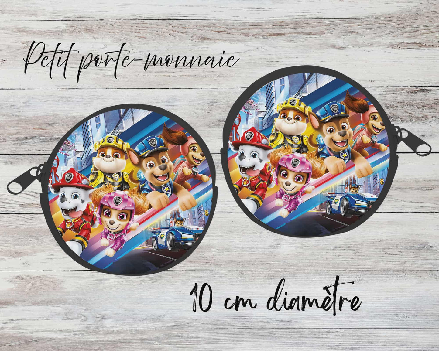 ✨ Petit porte-monnaie sublimé – personnage héros chiens 2