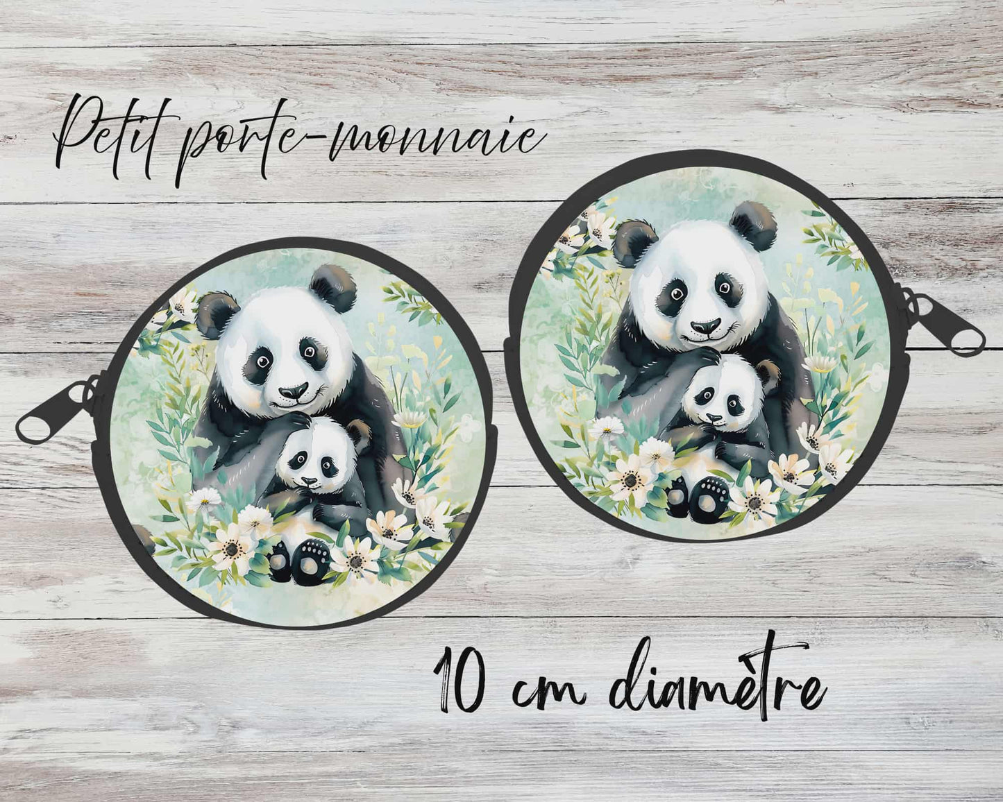 ✨ Petit porte-monnaie sublimé – pandas
