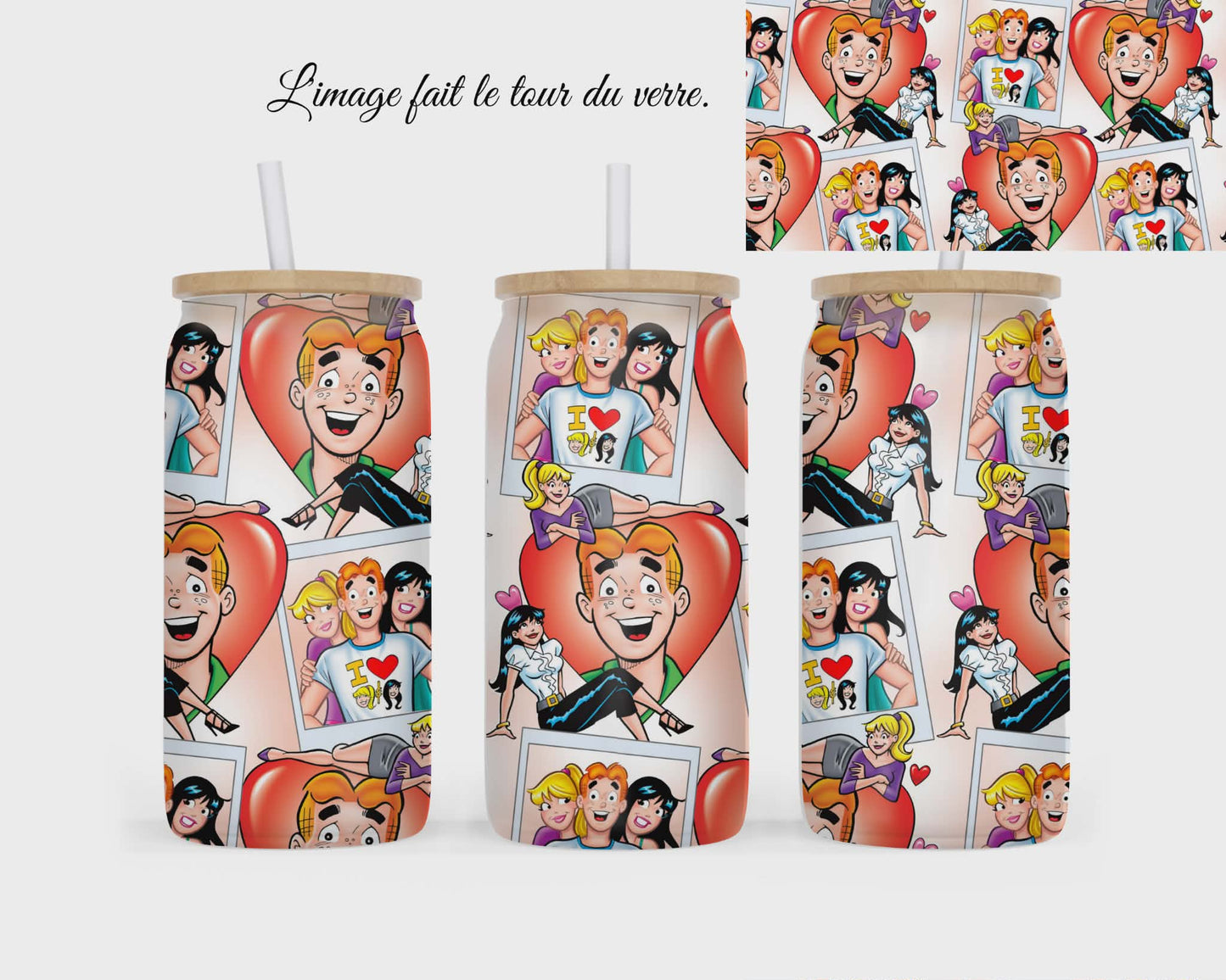 🥤 Verre givré sublimé – personnage bande dessinée