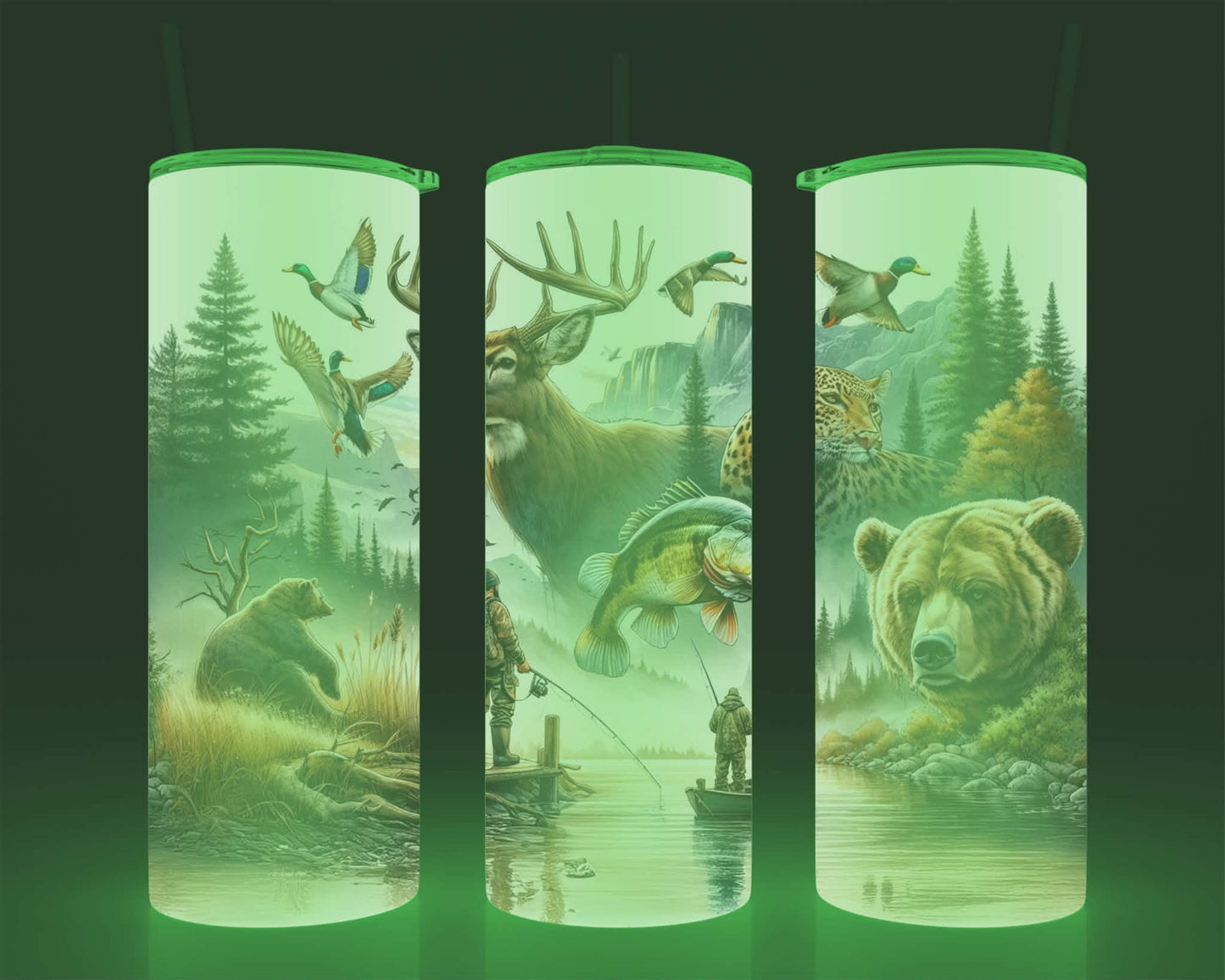 Verre isotherme - (allume dans le noir) animaux de la nature