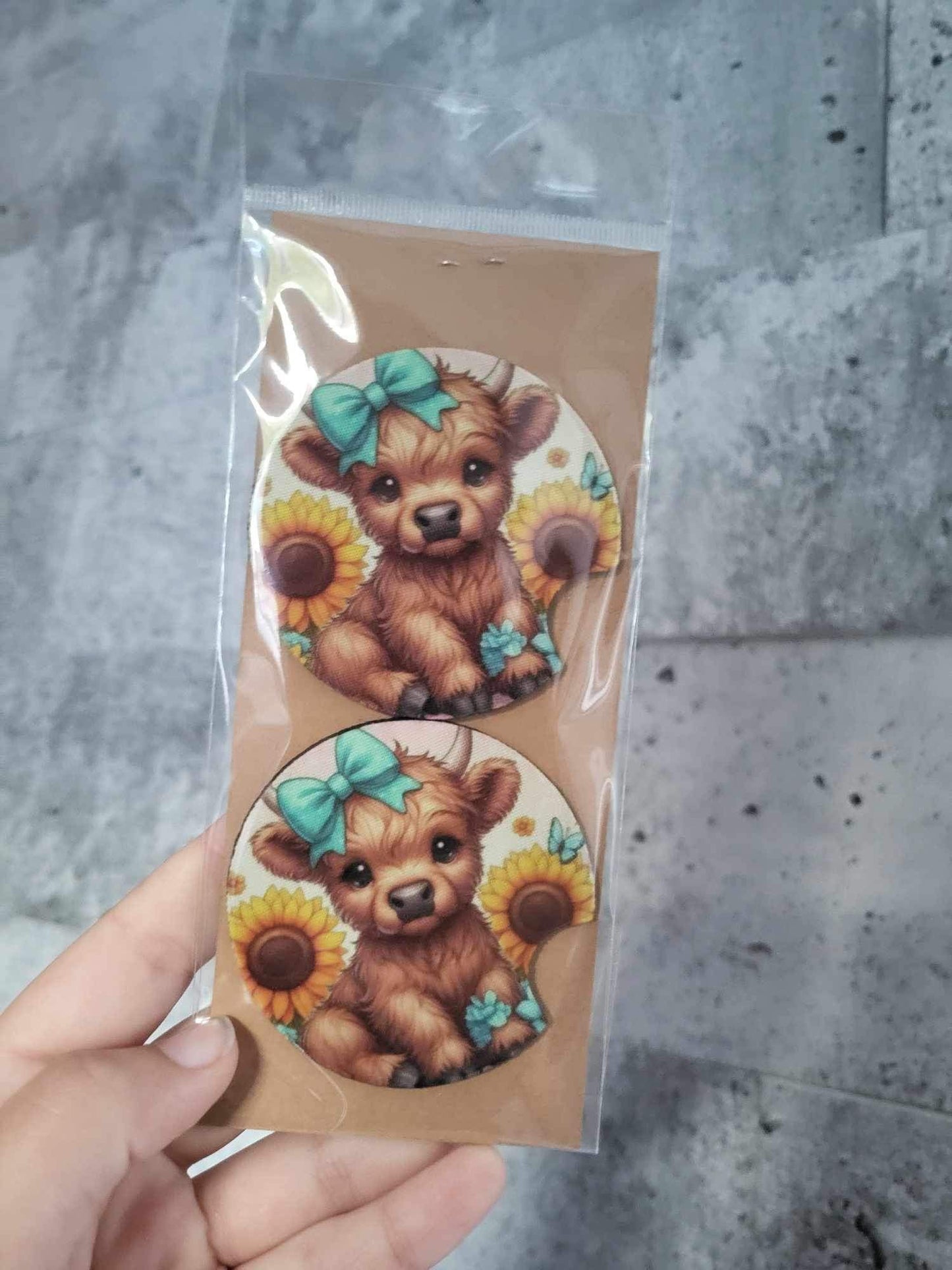 Sous-verre auto - Vache