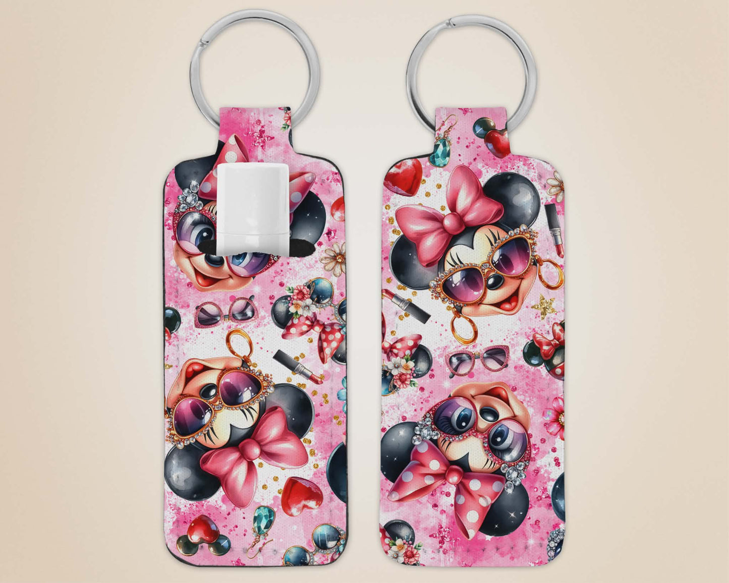 Porte-clé avec pochette - souris boucle