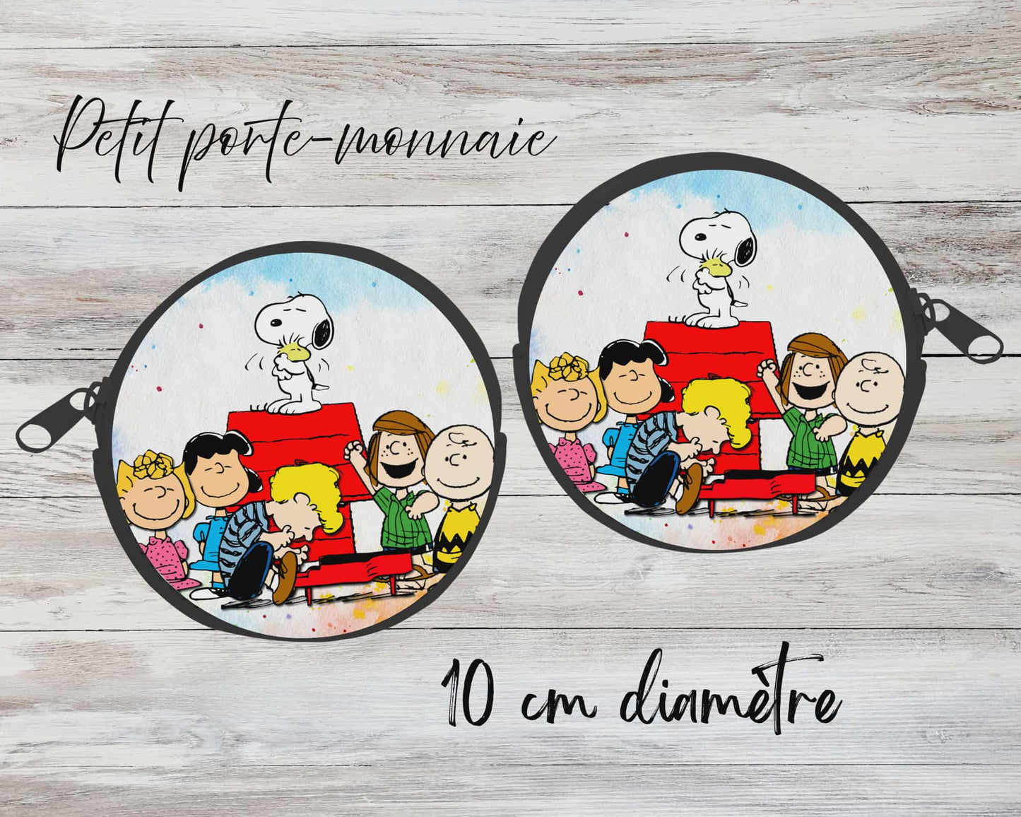 ✨ Petit porte-monnaie sublimé – personnage chien blanc