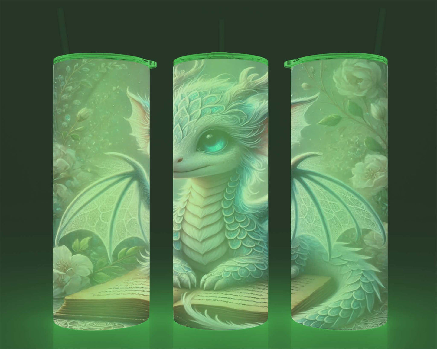 Verre isotherme - (allume dans le noir) dragon