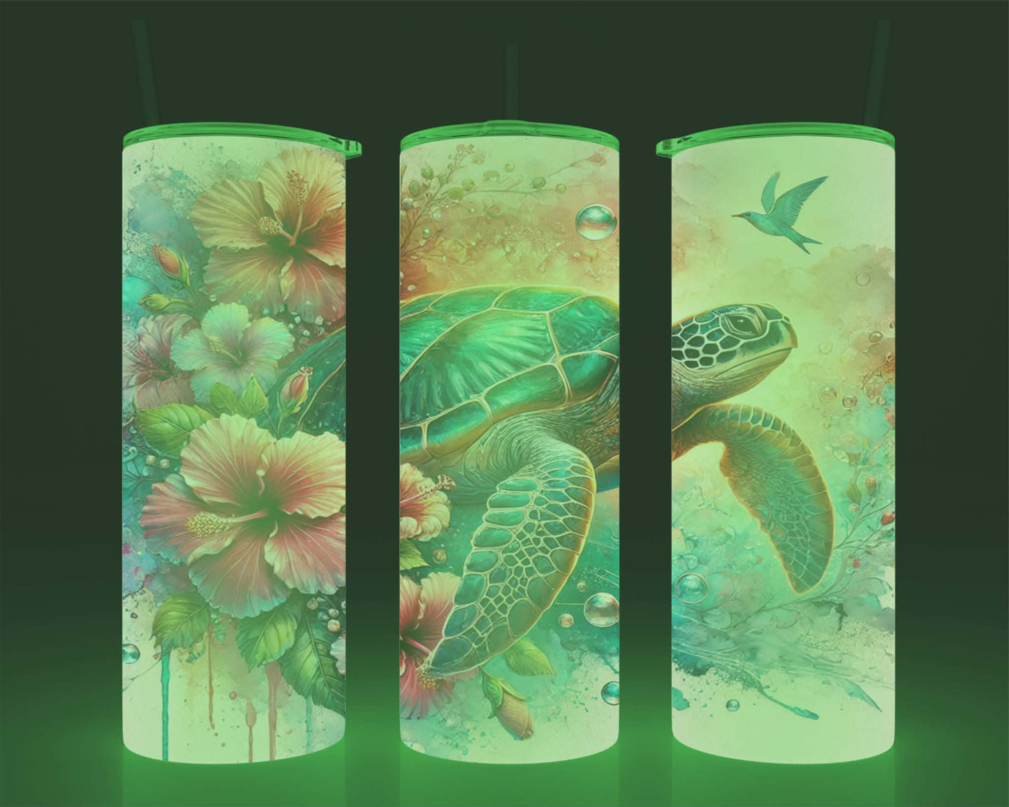 Verre isotherme - (allume dans le noir) tortue 2