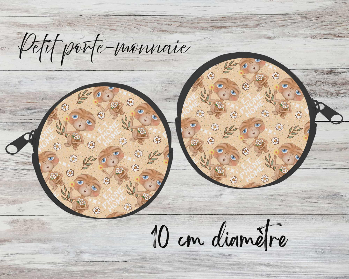 ✨ Petit porte-monnaie sublimé – extraterrestre