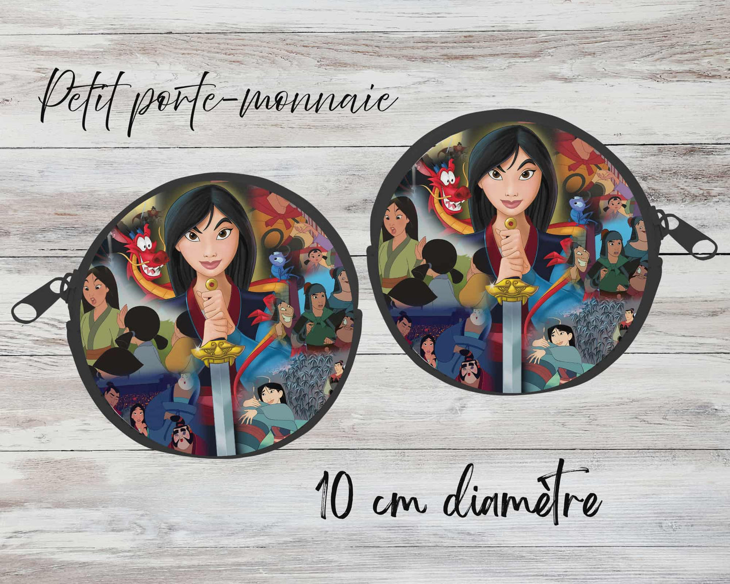 ✨ Petit porte-monnaie sublimé – femme épée