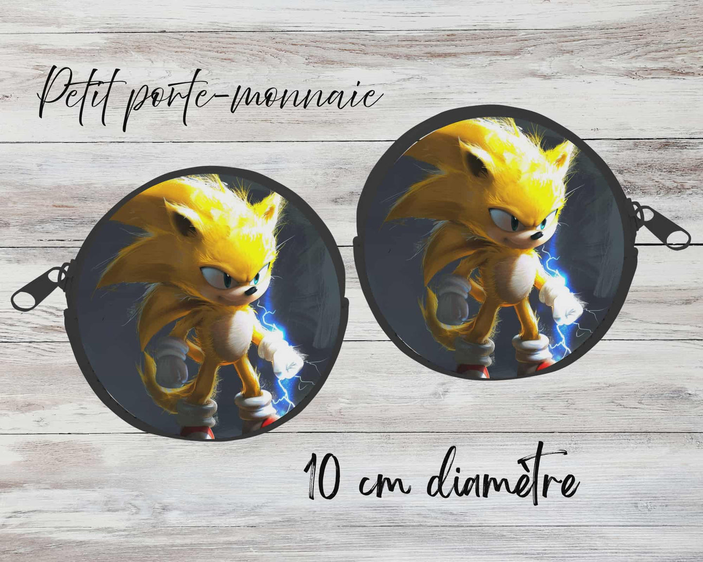 ✨ Petit porte-monnaie sublimé – personnage rapide jaune