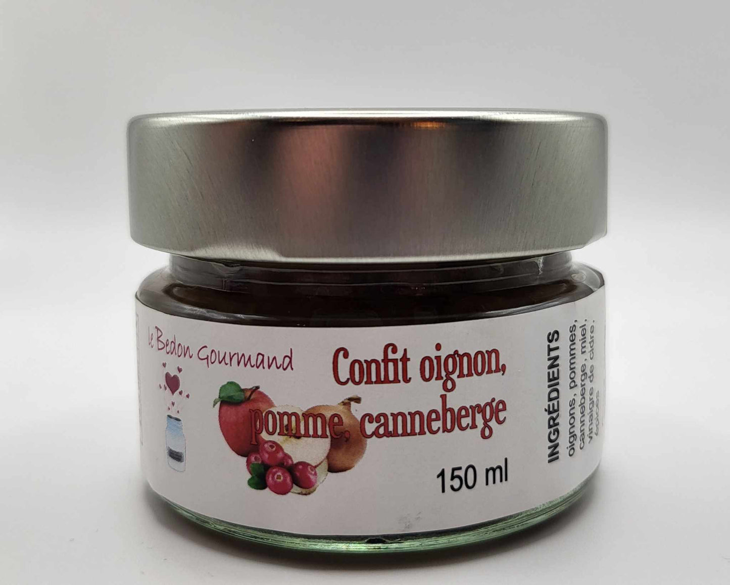 Confit oignon, pomme et canneberge