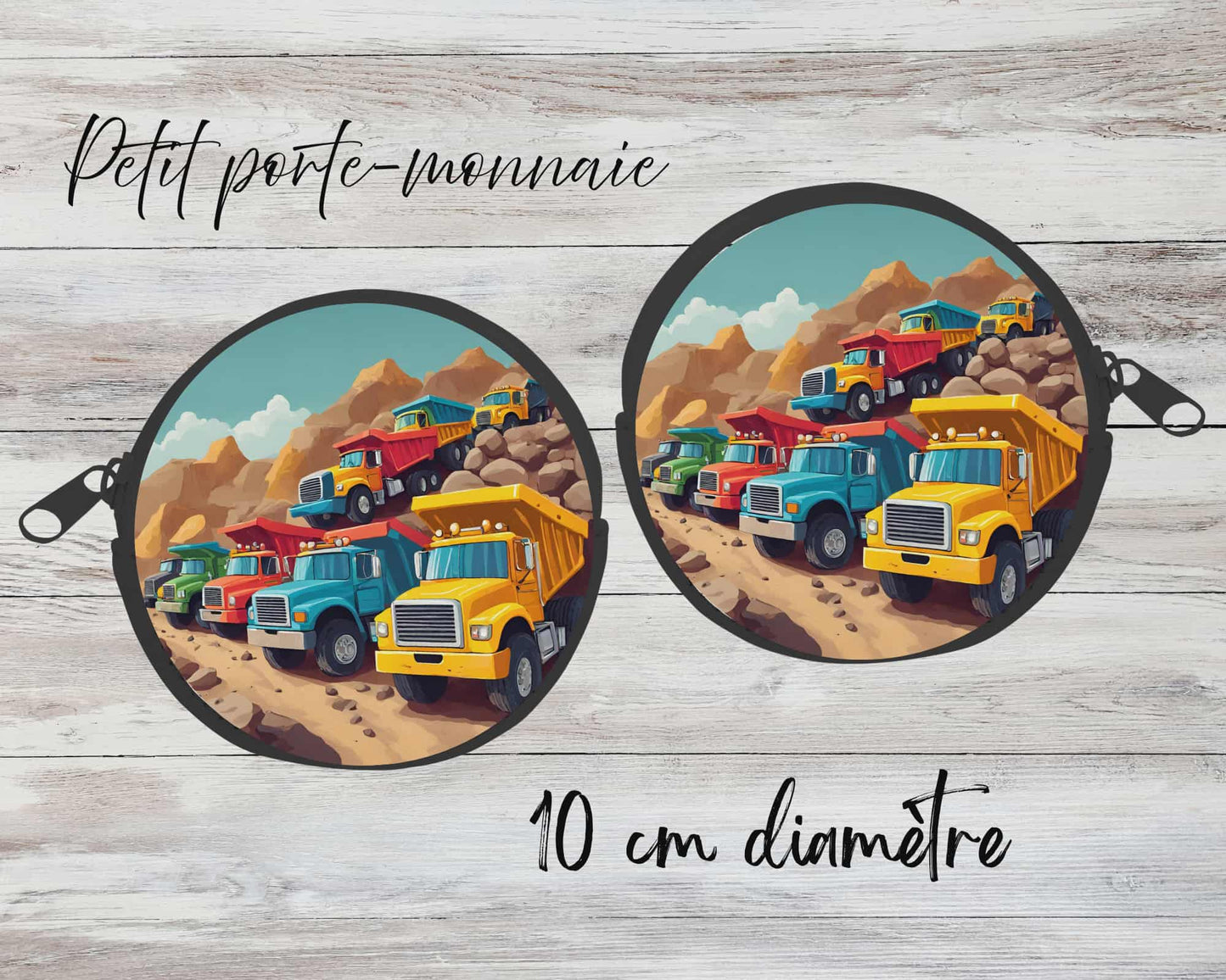 ✨ Petit porte-monnaie sublimé – camions