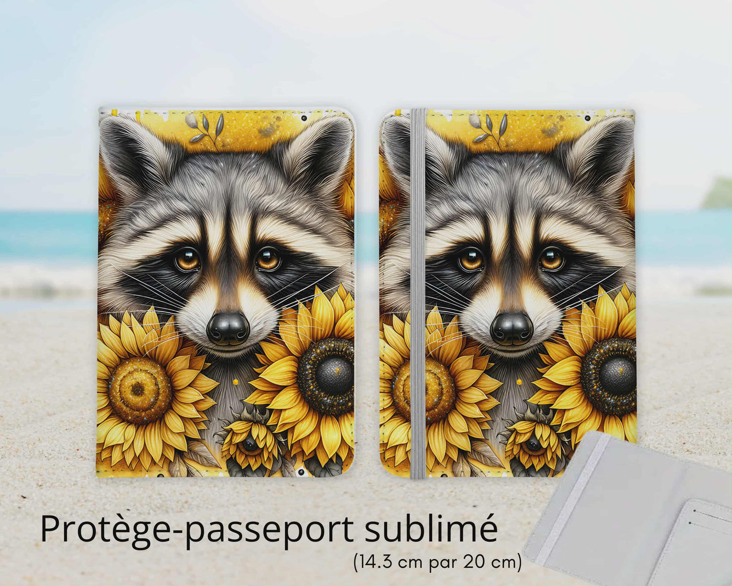 Protège-passeport sublimé - Raton et tournesol