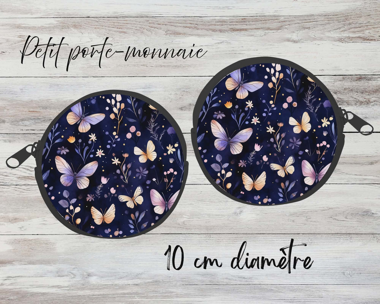 ✨ Petit porte-monnaie sublimé – papillons