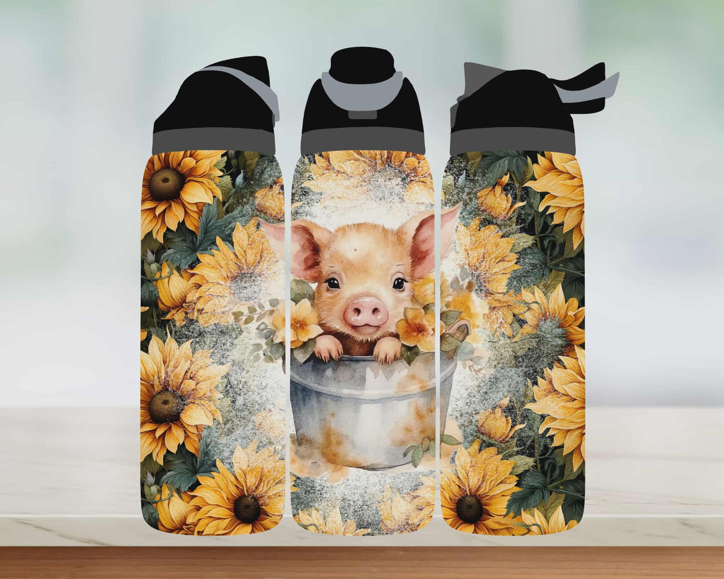 Bouteille style Owala - Cochon