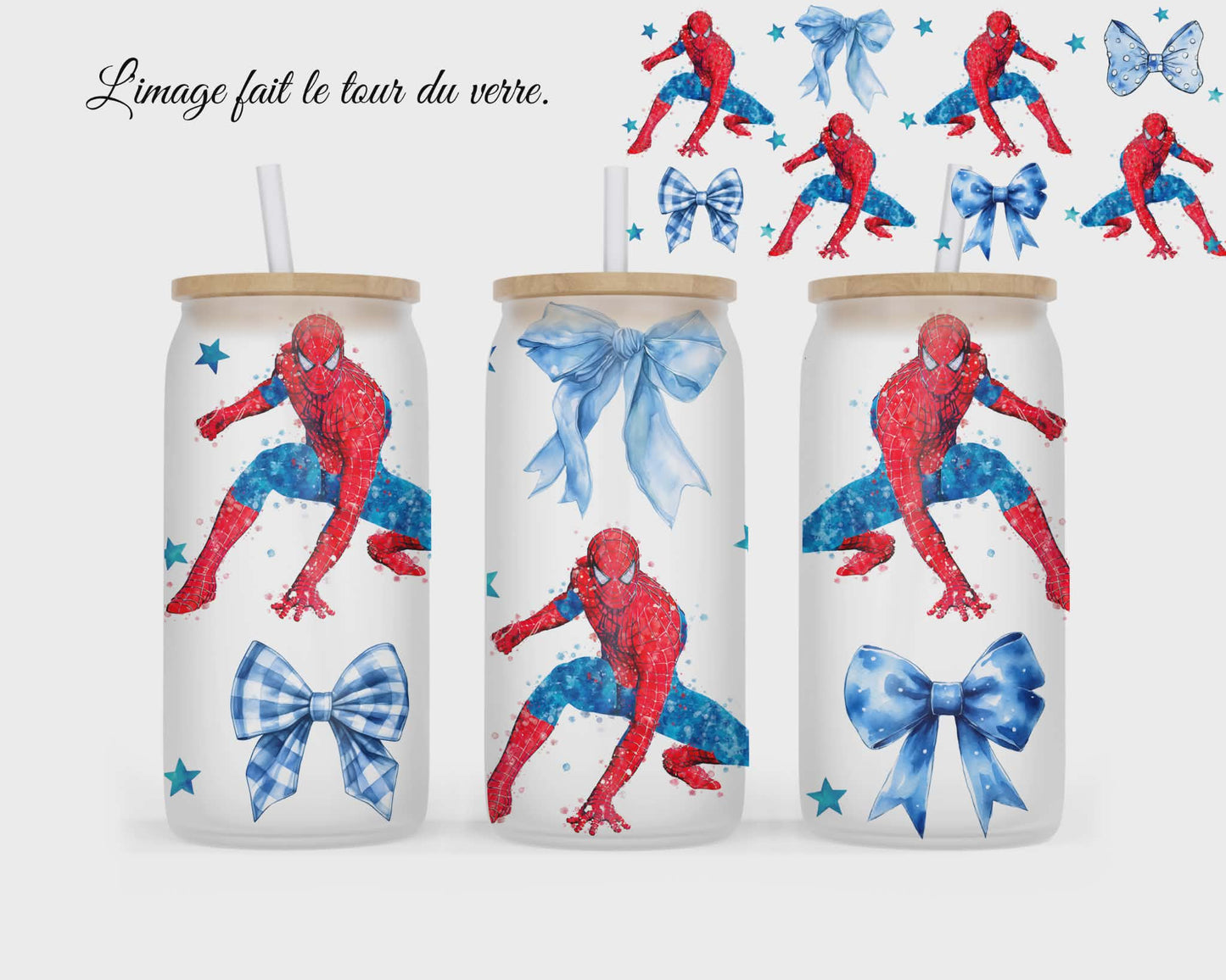 🥤 Verre givré sublimé – homme araignée