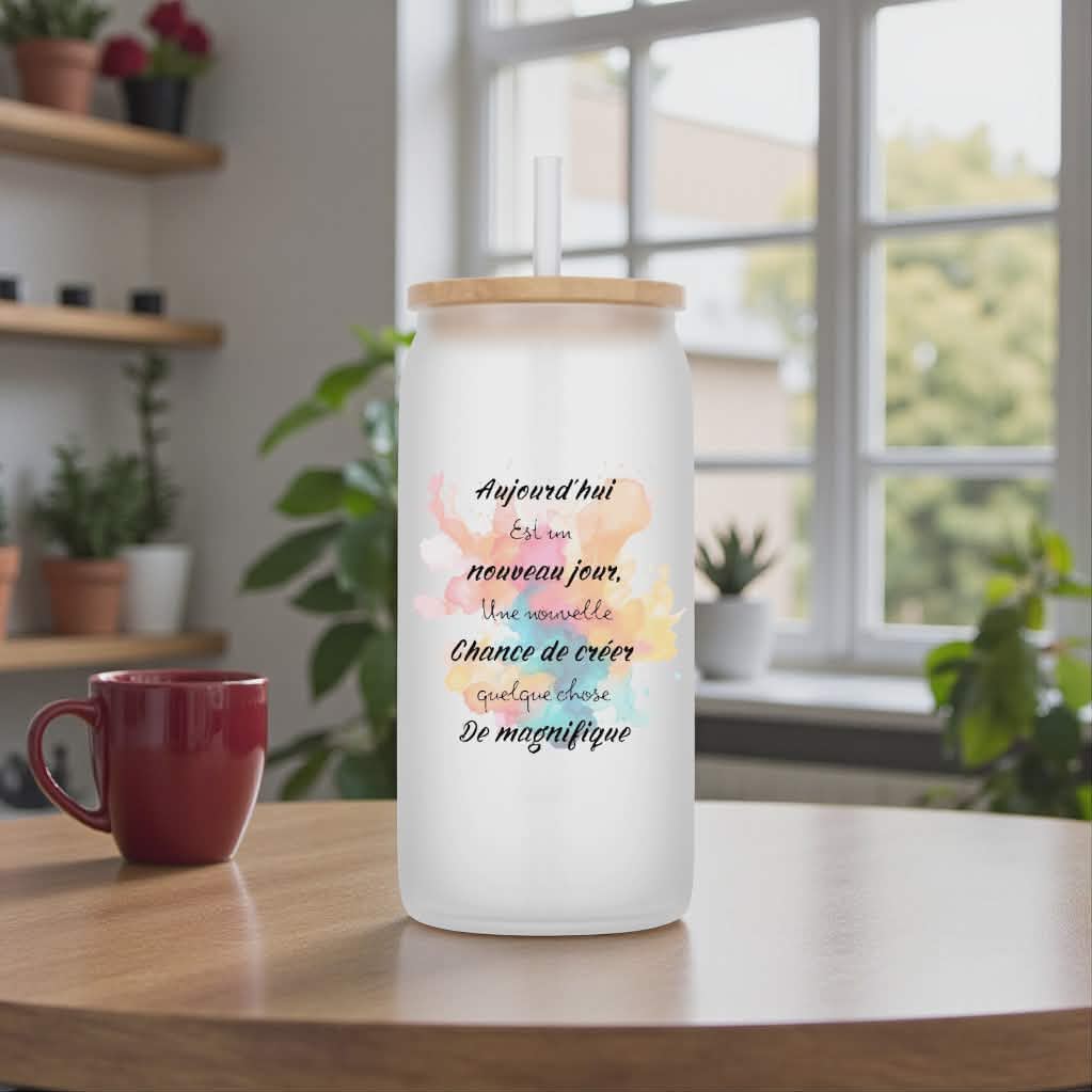 🥤 Verre givré sublimé – belle phrase